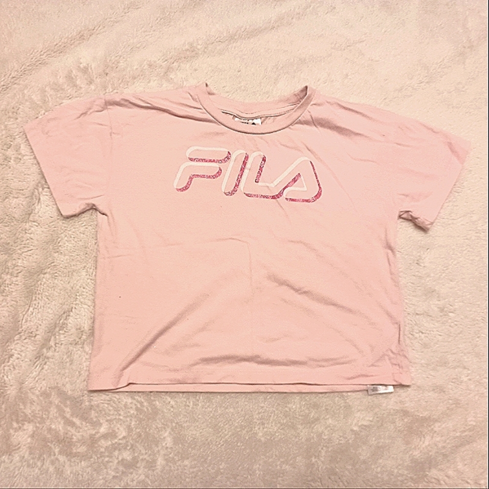 Fila shirt 7/8 size  color light pink